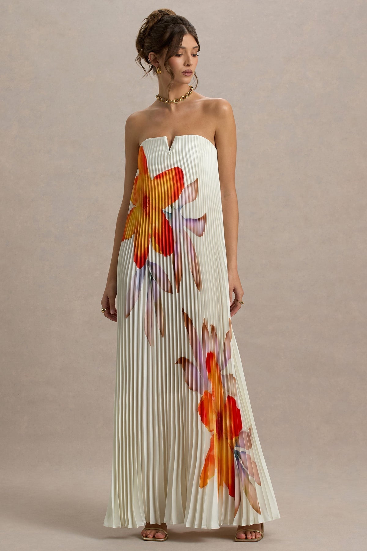 Valencia | Sweetheart Pleated Maxi Dress