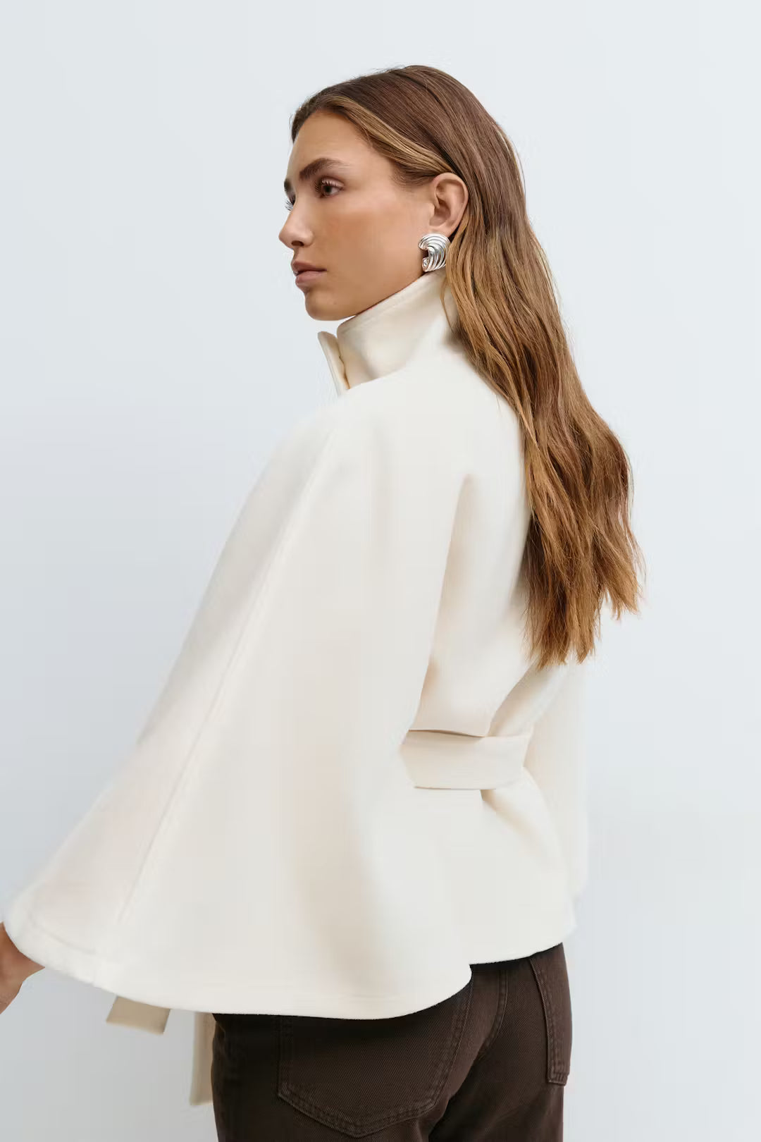 Minora | Waist-Tie Cape Coat