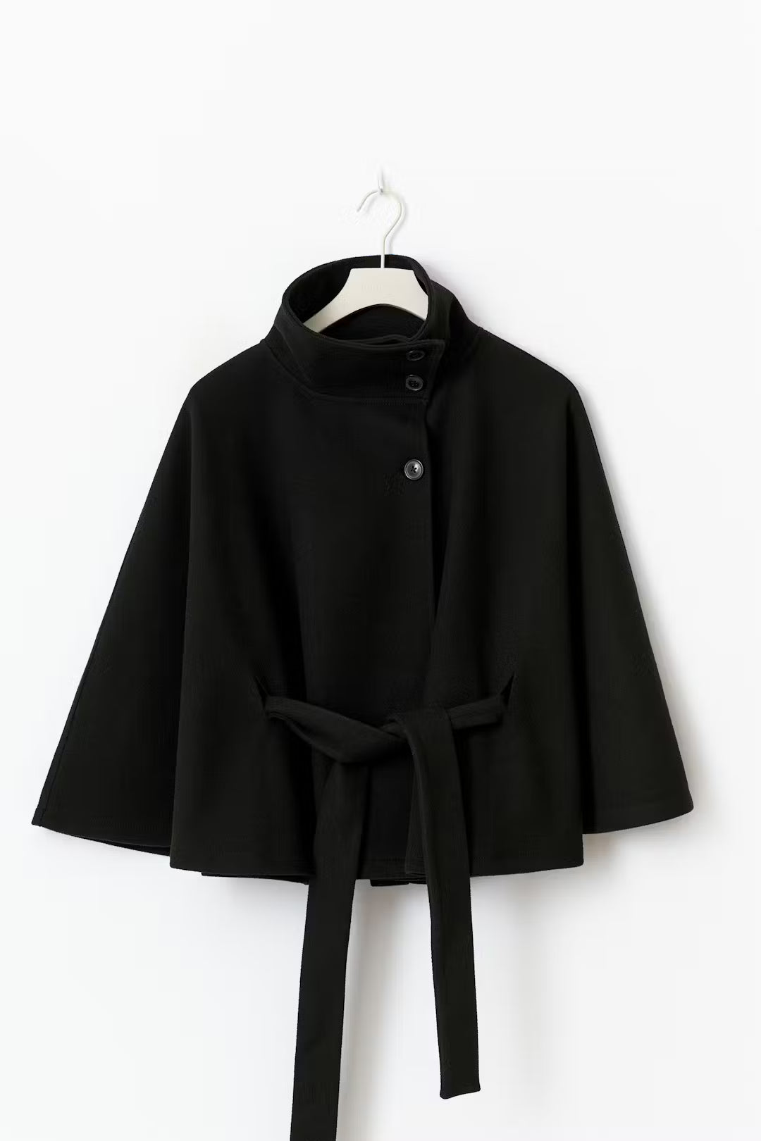 Minora | Waist-Tie Cape Coat