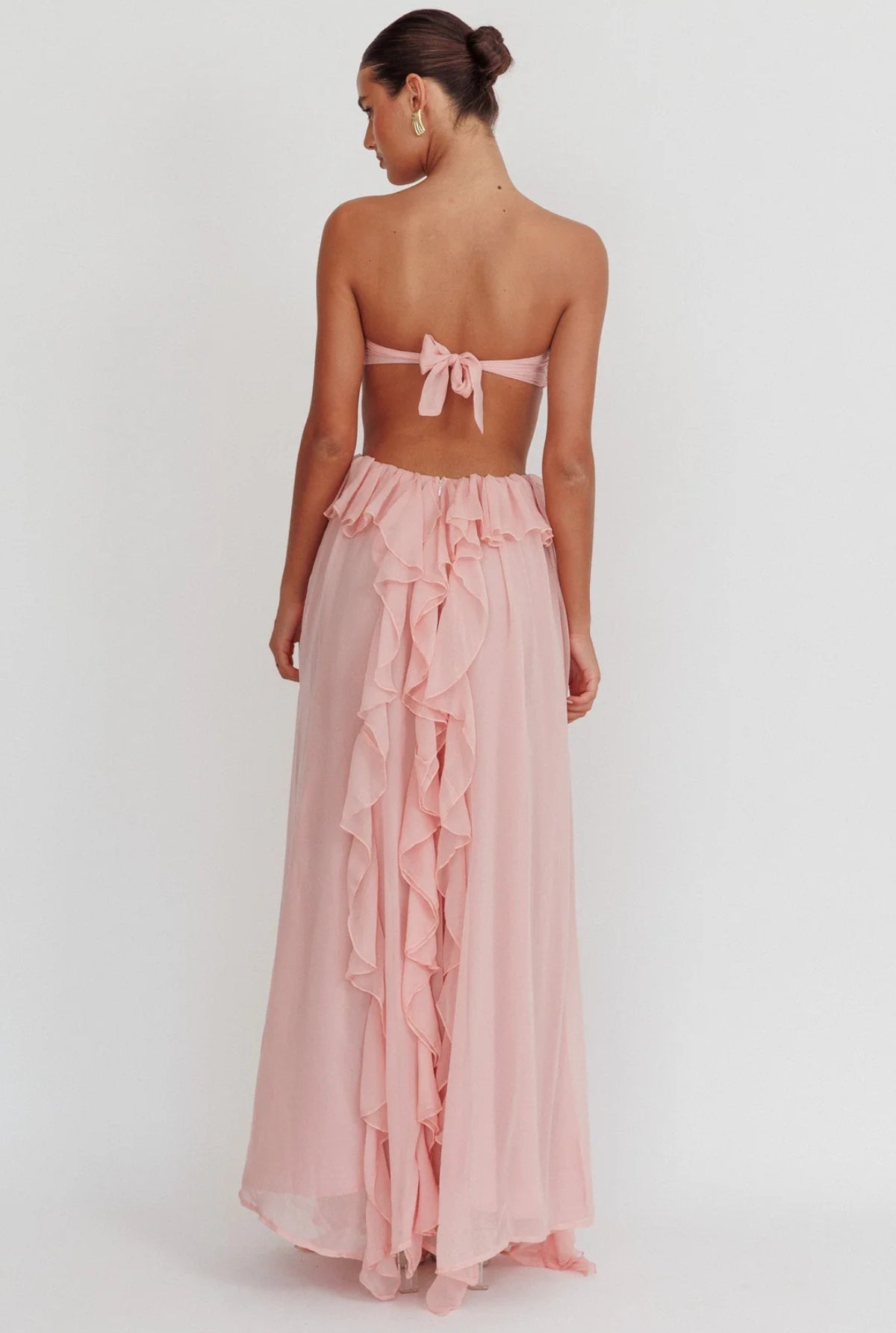 Estella | Cut-Out Ruffle Maxi Dress