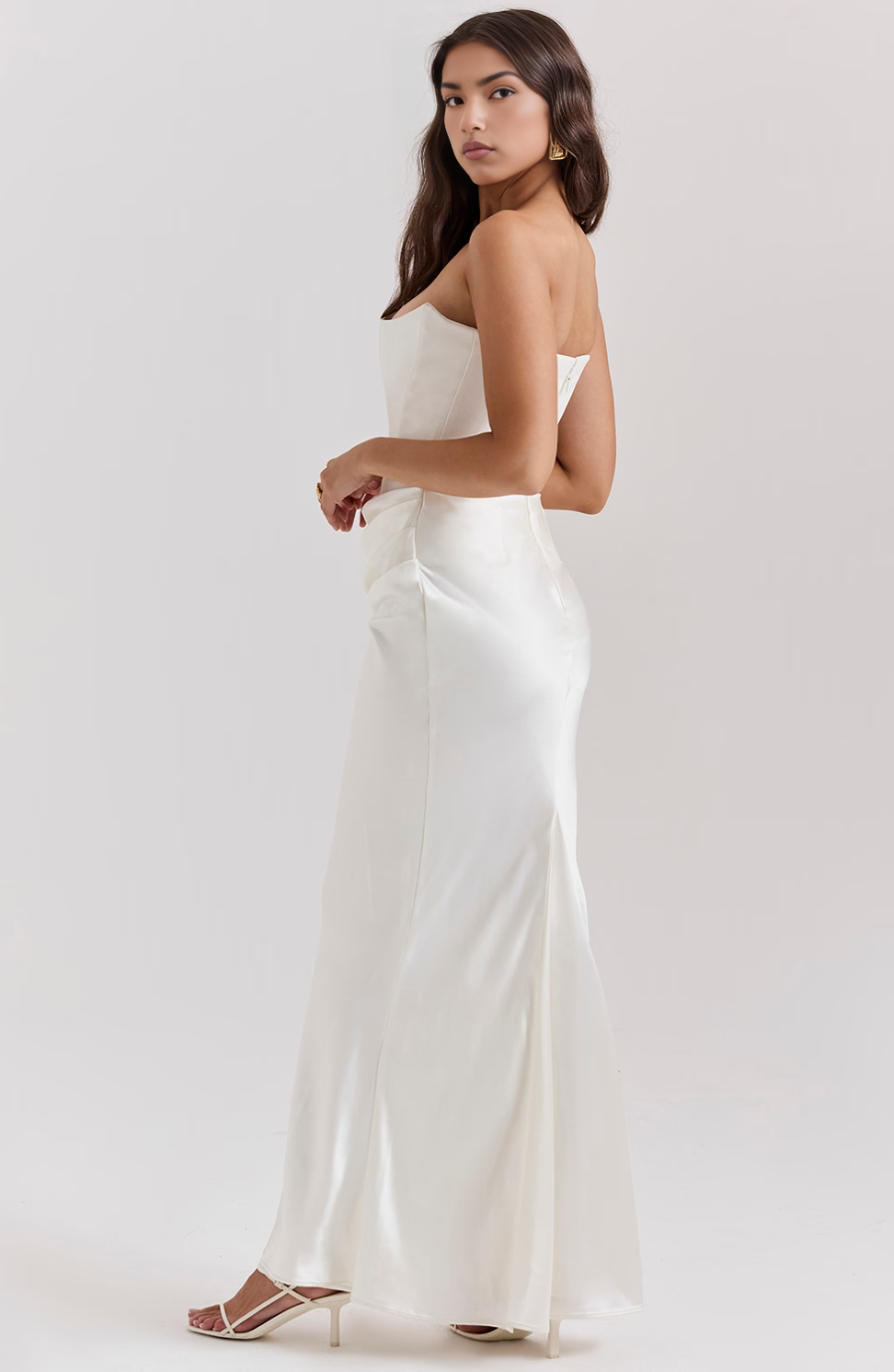 Aria | Corset Bustier Strapless Maxi Dress