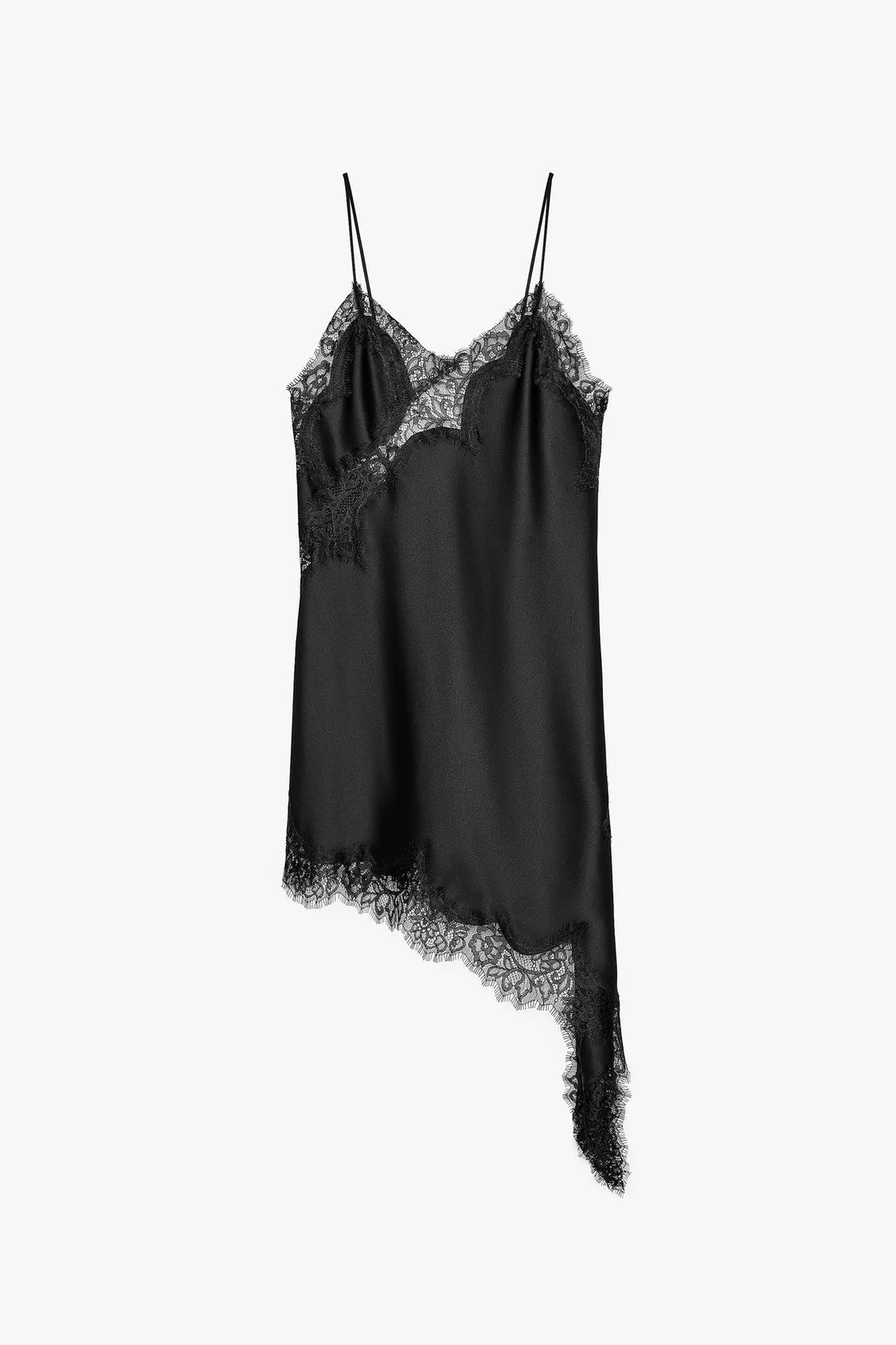 Elara | Satin Lace Slip Mini Dress