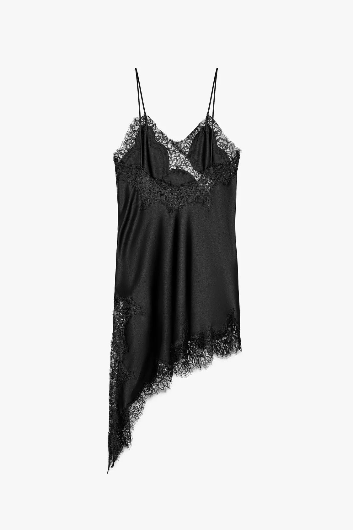 Elara | Satin Lace Slip Mini Dress