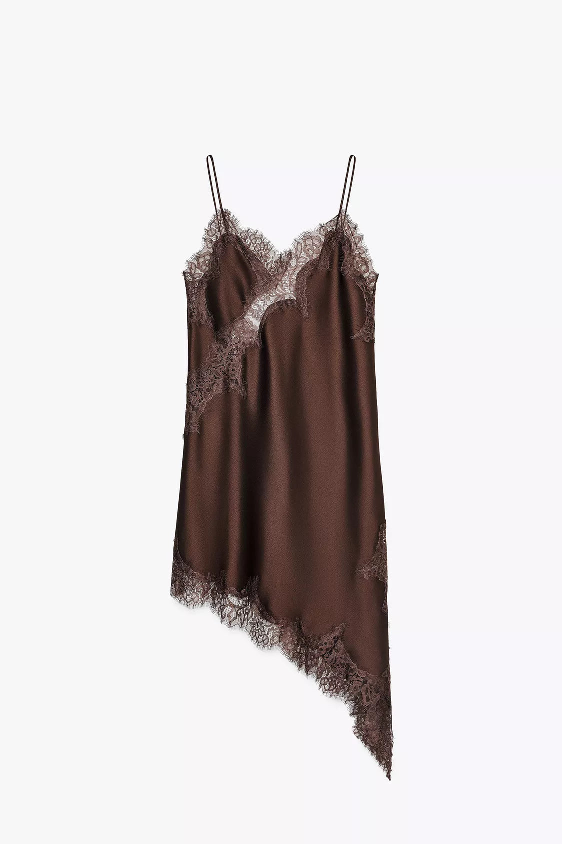 Elara | Satin Lace Slip Mini Dress