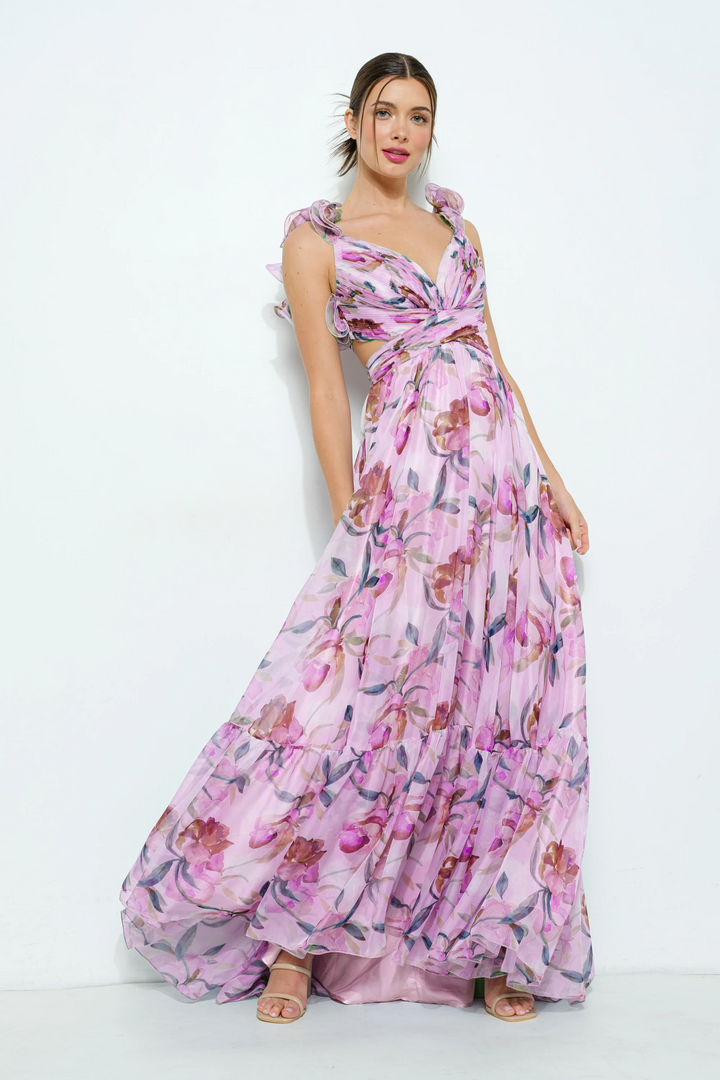 Lyanna | Garden Bloom Backless Maxi Dress