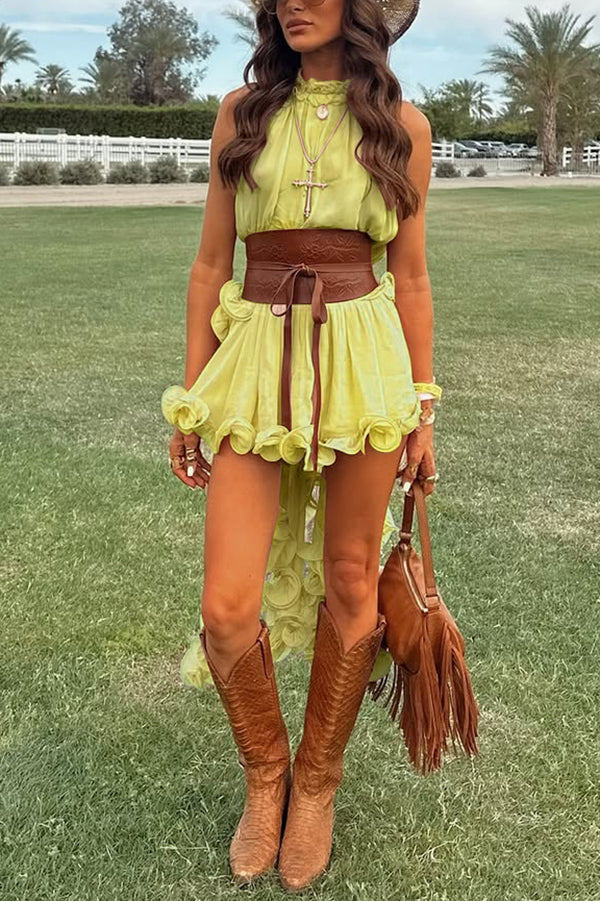 Elowen | Boho Ruffle Chiffon Two-Piece