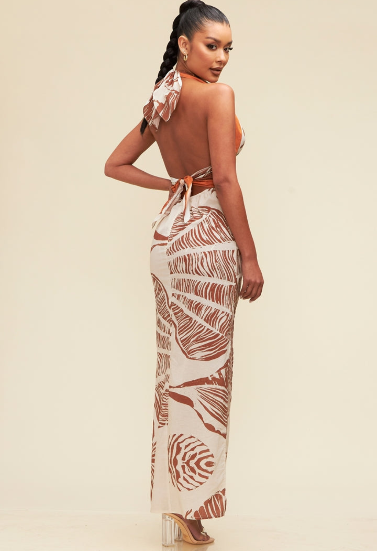 Leilani | Sunset Halter Maxi Dress