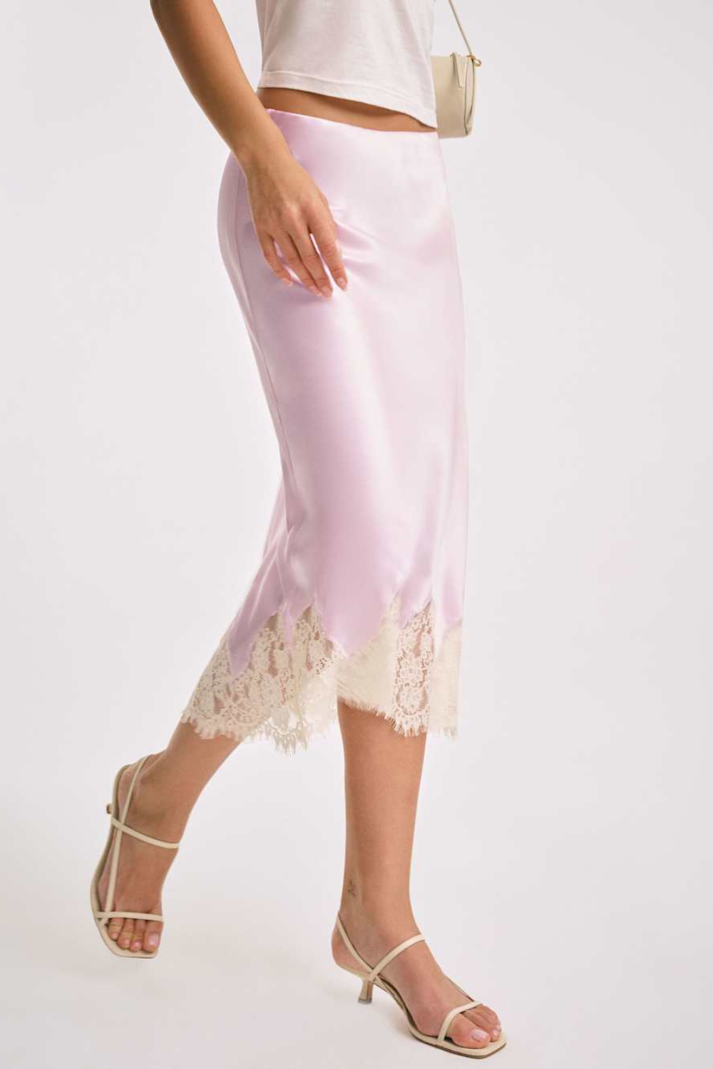 Rosa | Chic Satin Midi Skirt