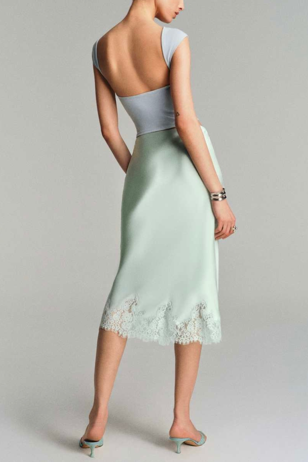 Rosa | Chic Satin Midi Skirt