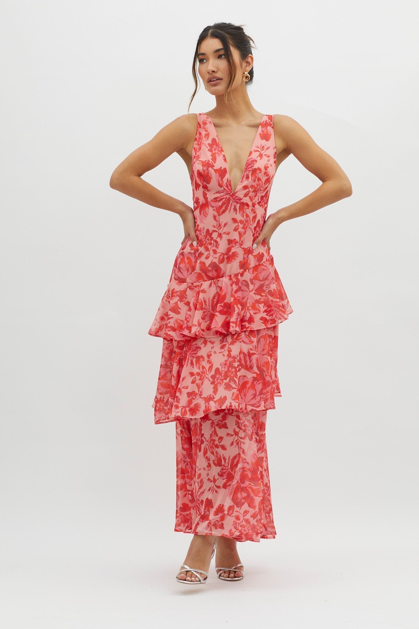 Evita | Floral Ruffle Dress