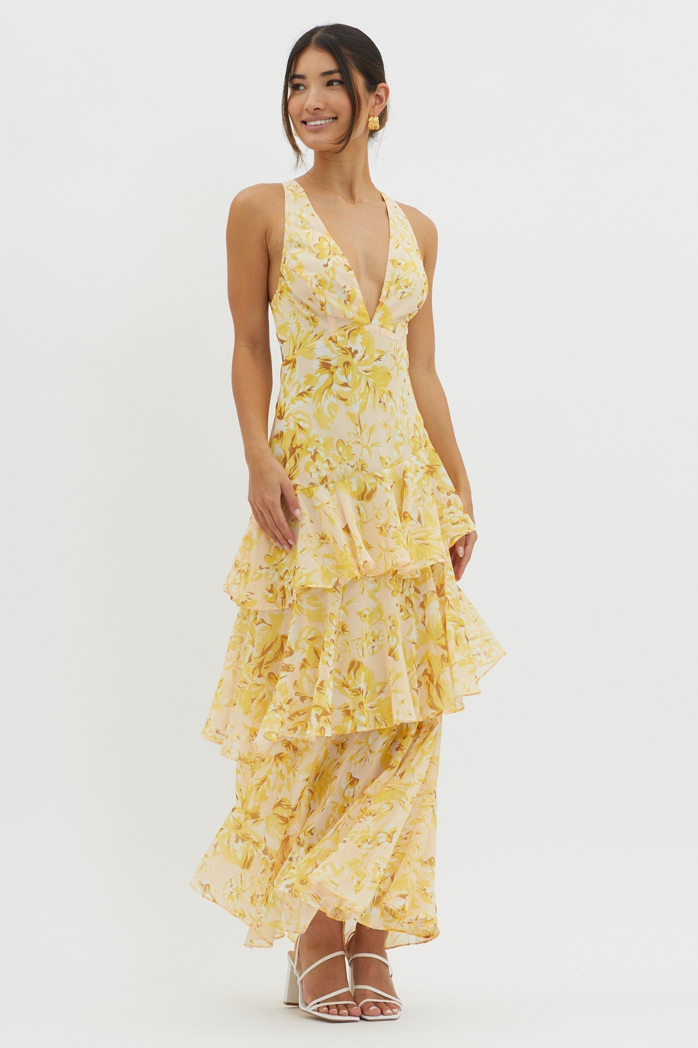 Evita | Floral Ruffle Dress