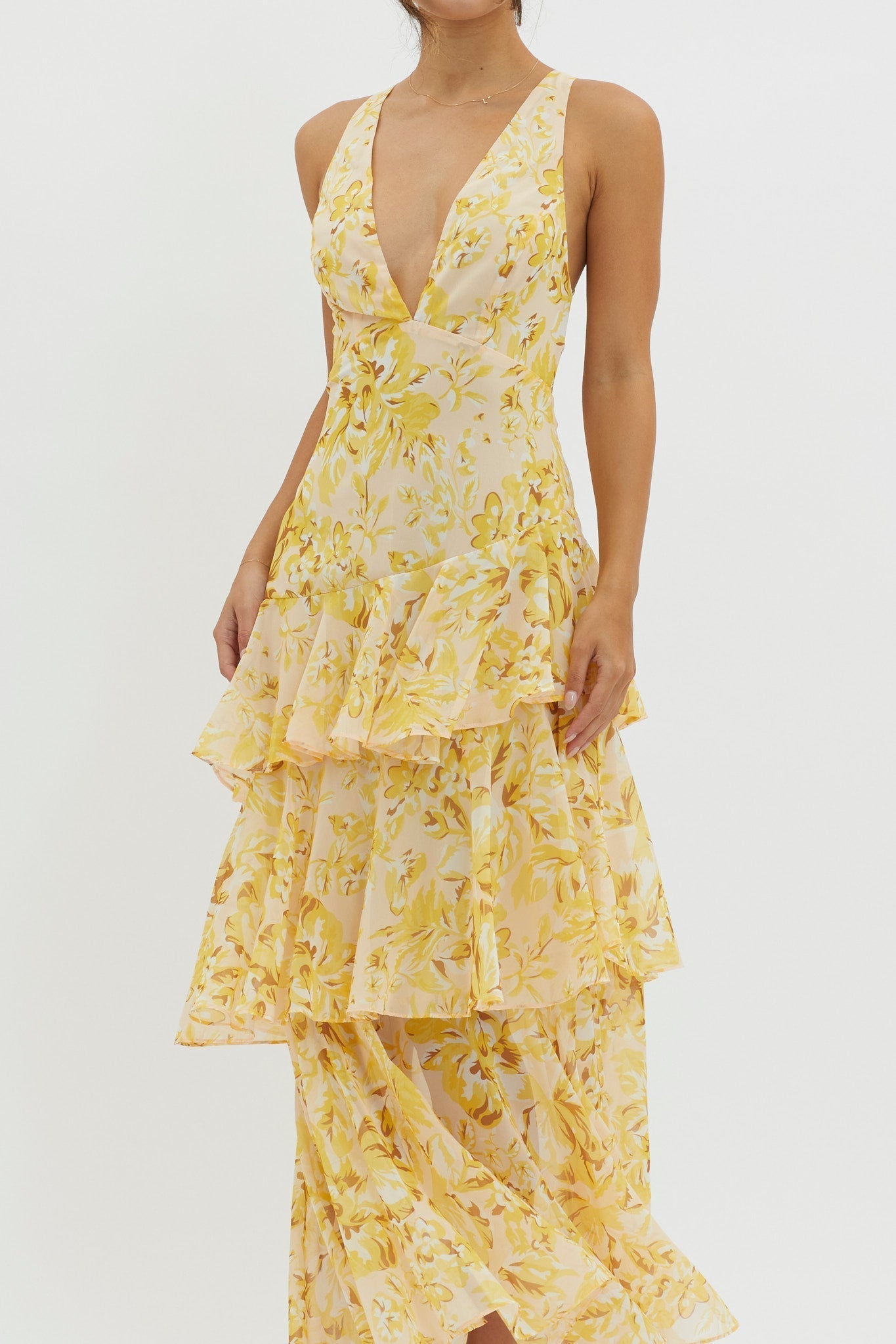 Evita | Floral Ruffle Dress