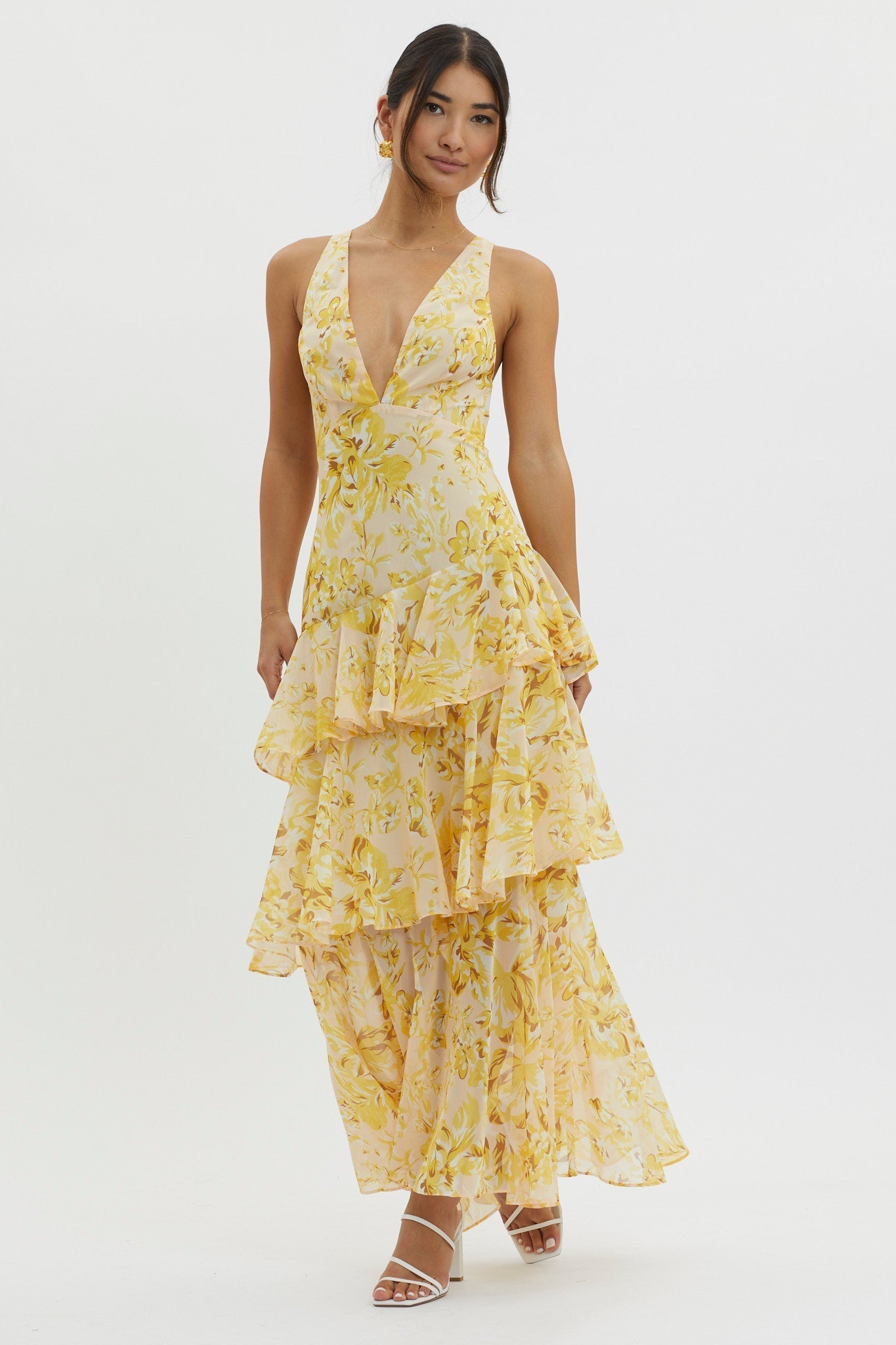Evita | Floral Ruffle Dress