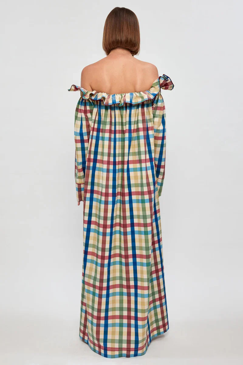 Sofia | Off-Shoulder Ruffle Maxi Dress