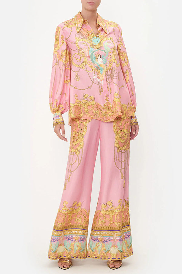 Valentina | Mermaid Motel Unique Print Shirt & Pants Set