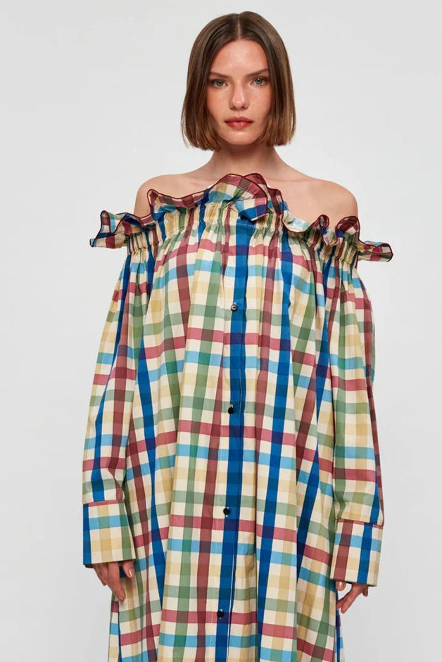 Sofia | Off-Shoulder Ruffle Maxi Dress