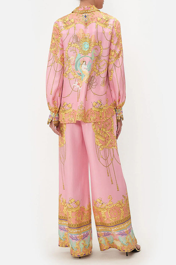 Valentina | Mermaid Motel Unique Print Shirt & Pants Set