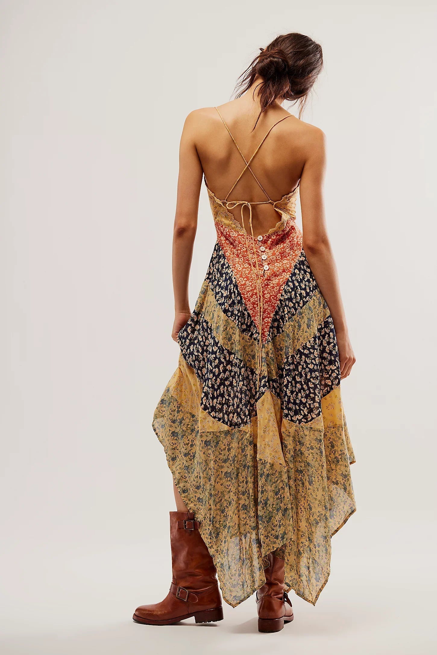 Meadow | Bohemian Floral Print Maxi Dress
