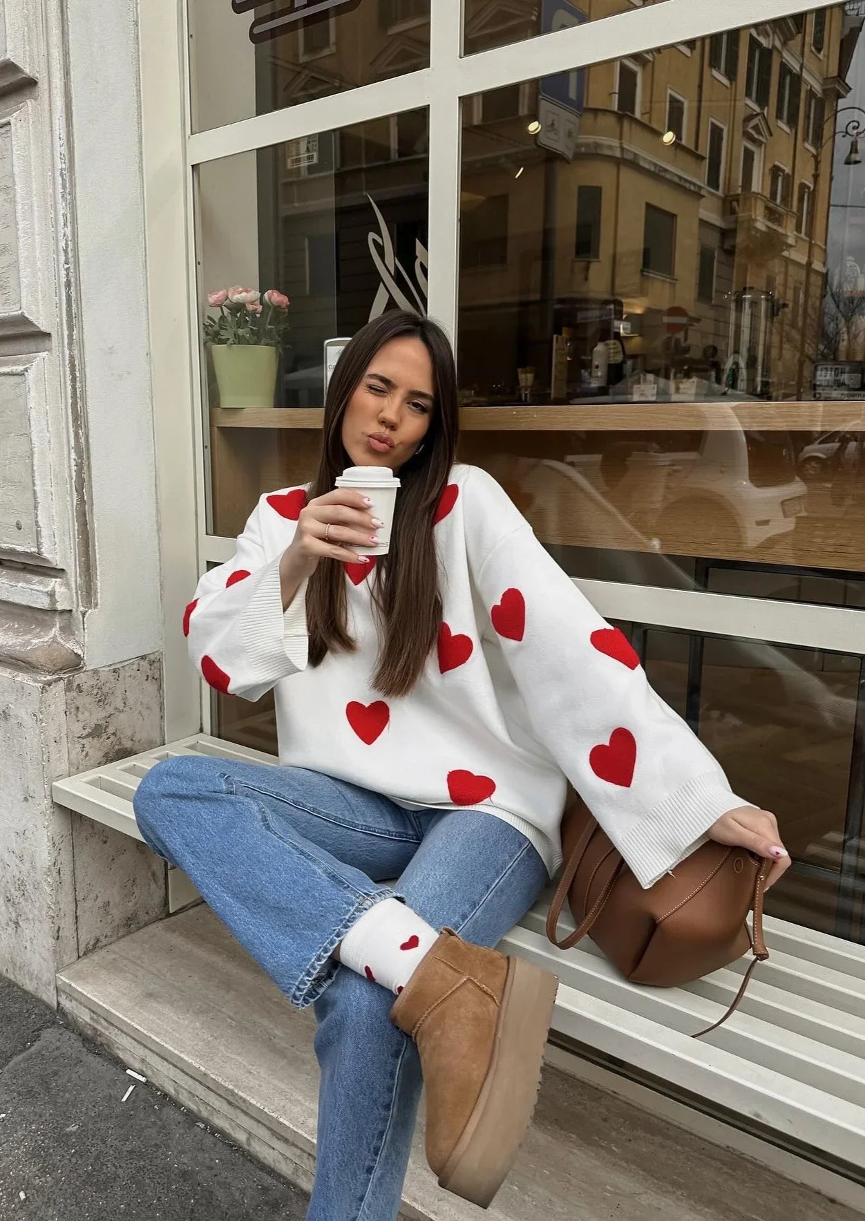 Rosa | Heart Knit Jumper