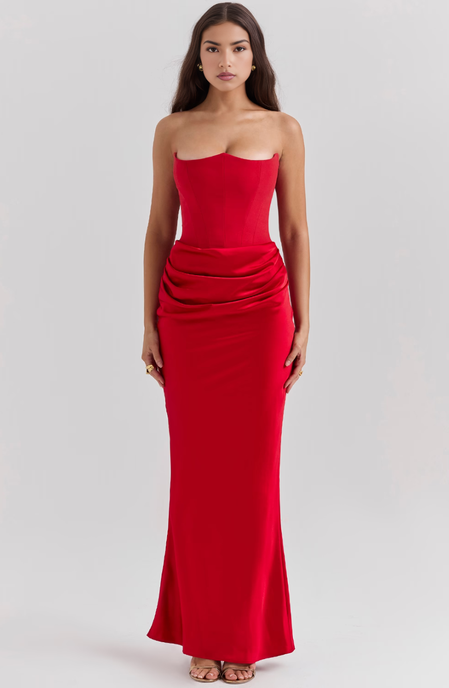 Aria | Corset Bustier Strapless Maxi Dress