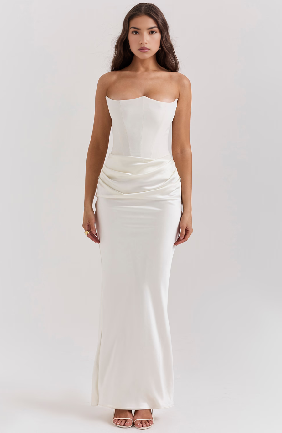 Aria | Corset Bustier Strapless Maxi Dress