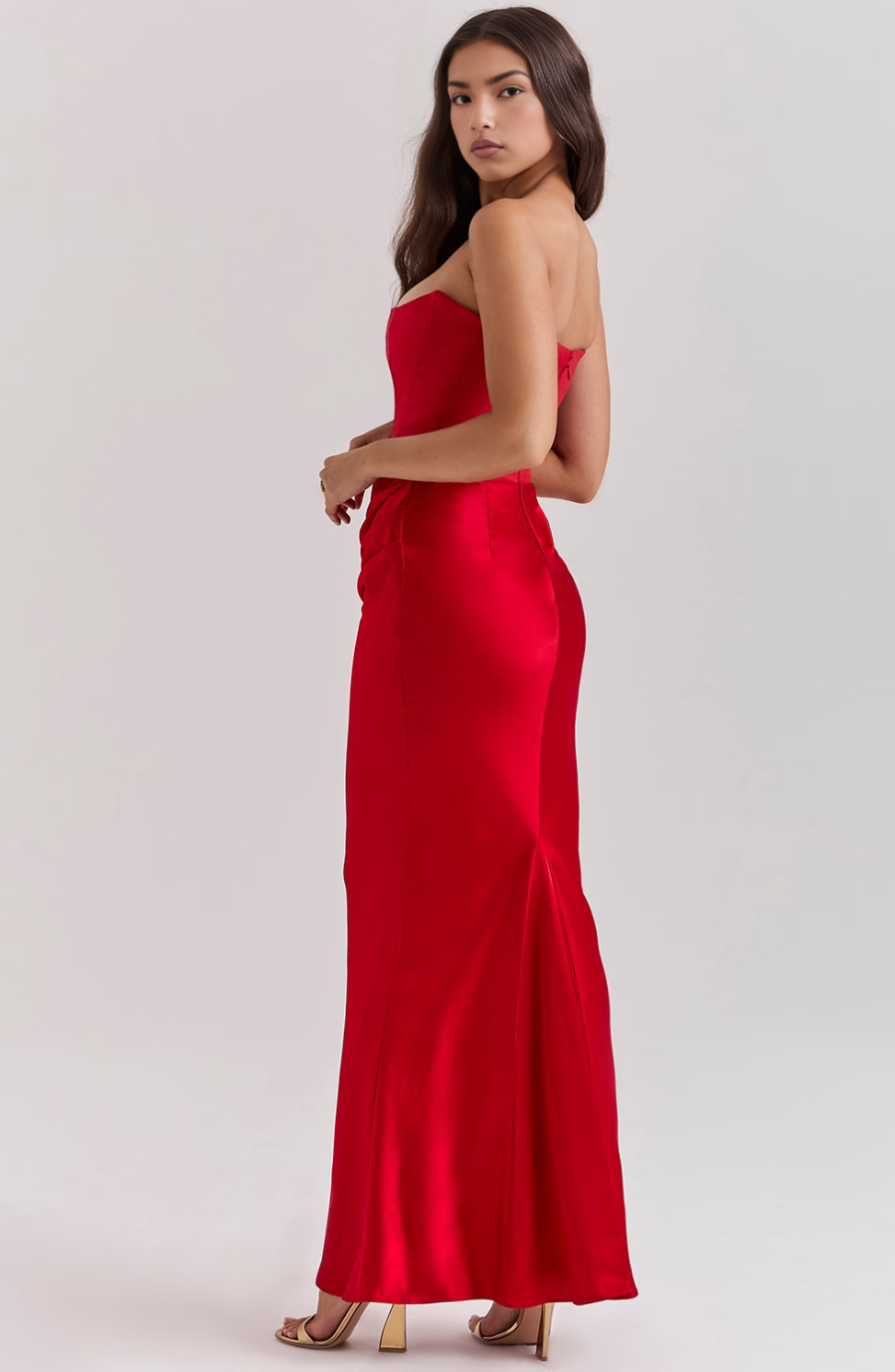 Aria | Corset Bustier Strapless Maxi Dress
