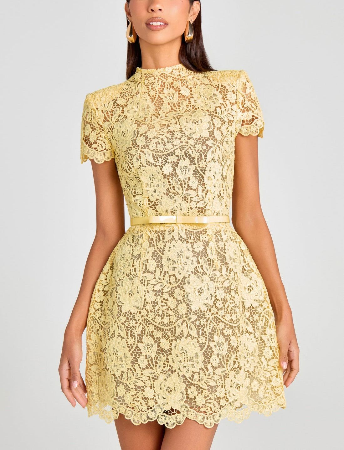 Beatriz | Feminine Lace Belted Dress