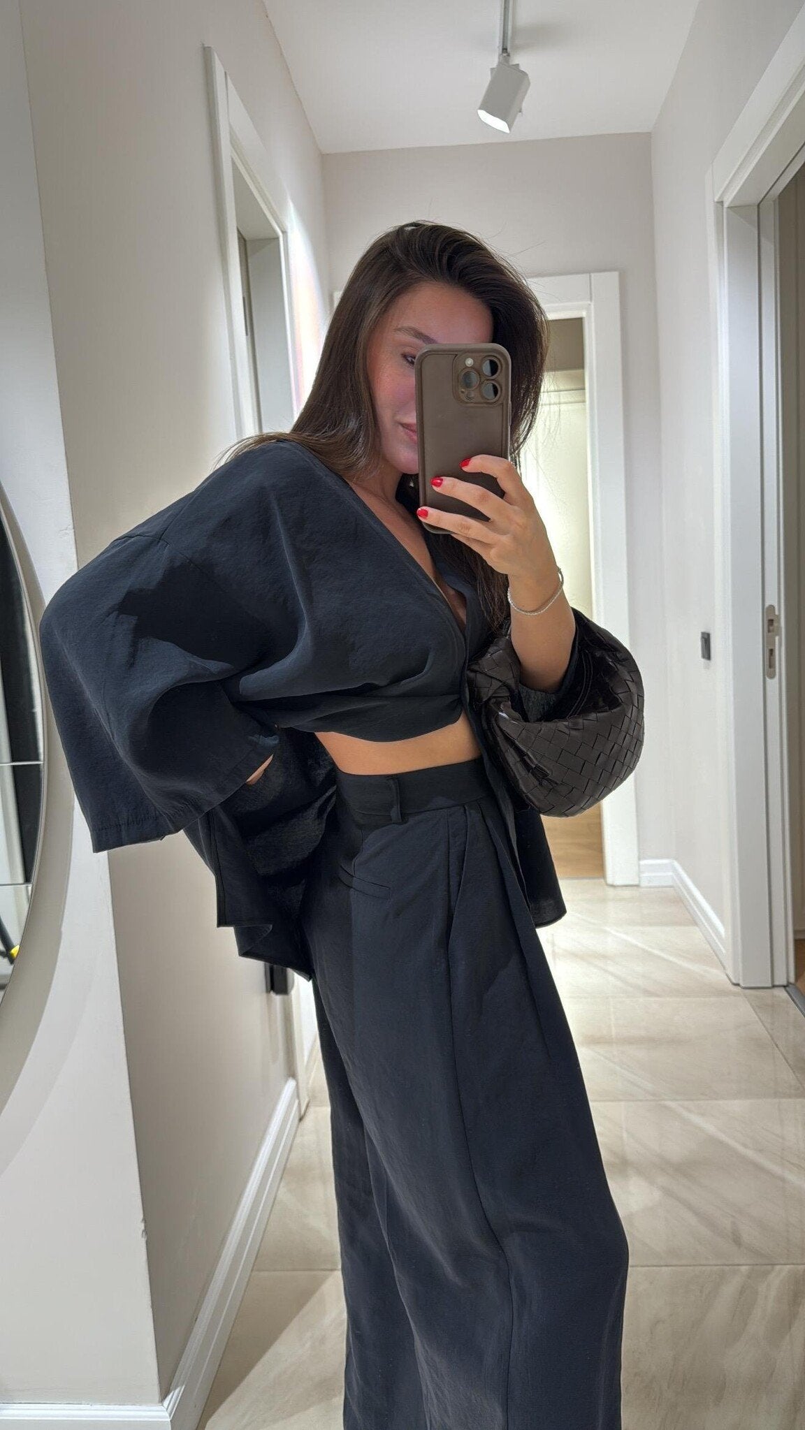 Elayne | Elegant V-Neck Top & Palazzo Pants