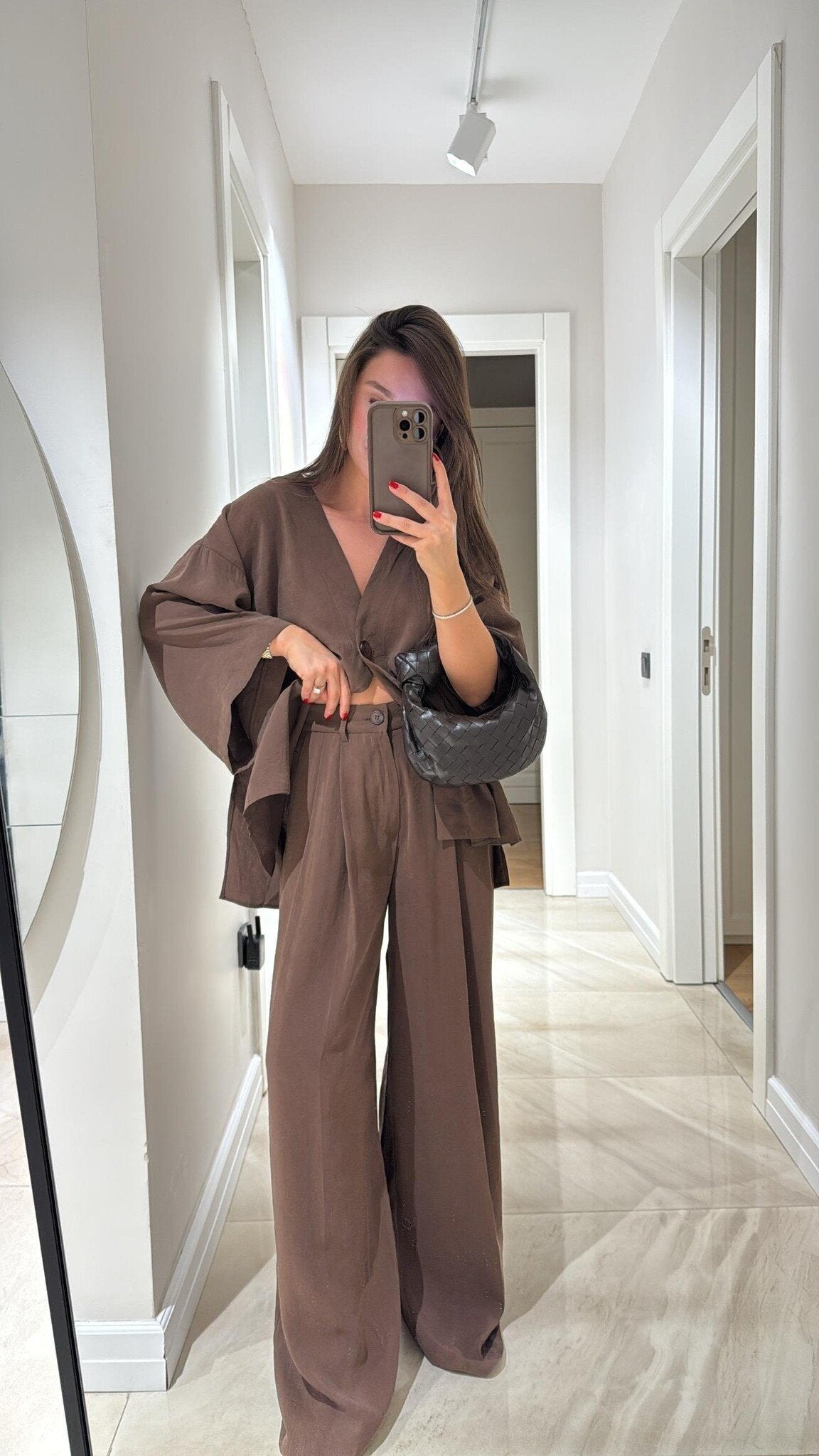 Elayne | Elegant V-Neck Top & Palazzo Pants