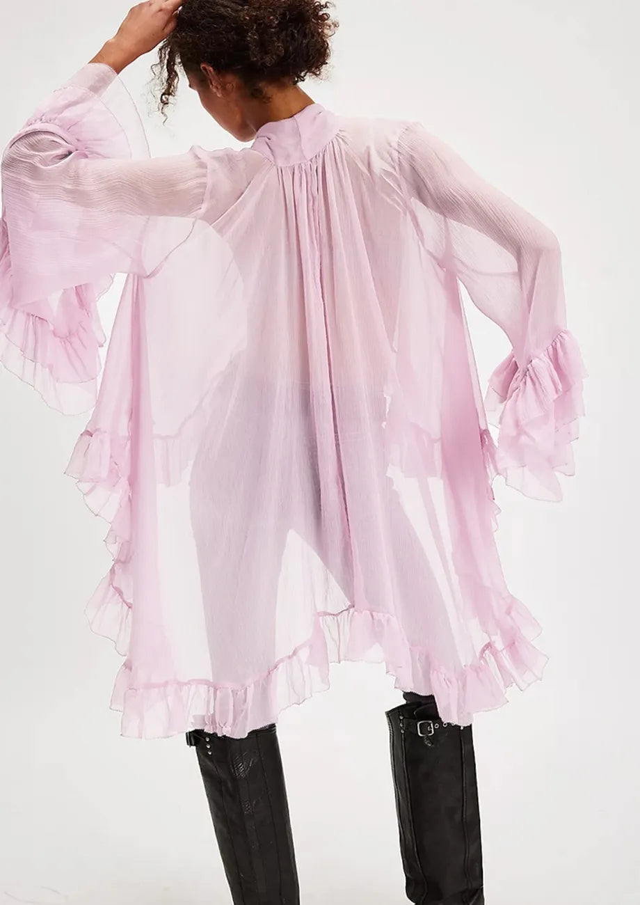 Seraphina | Flowy High-Low Tie-Up Blouse