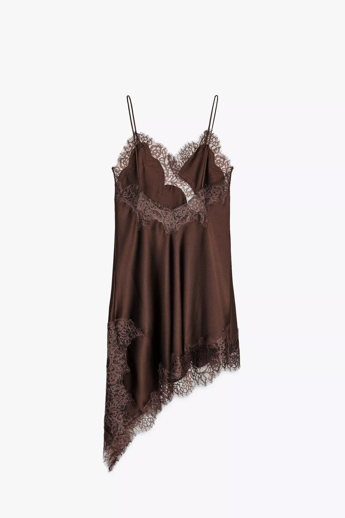 Elara | Satin Lace Slip Mini Dress