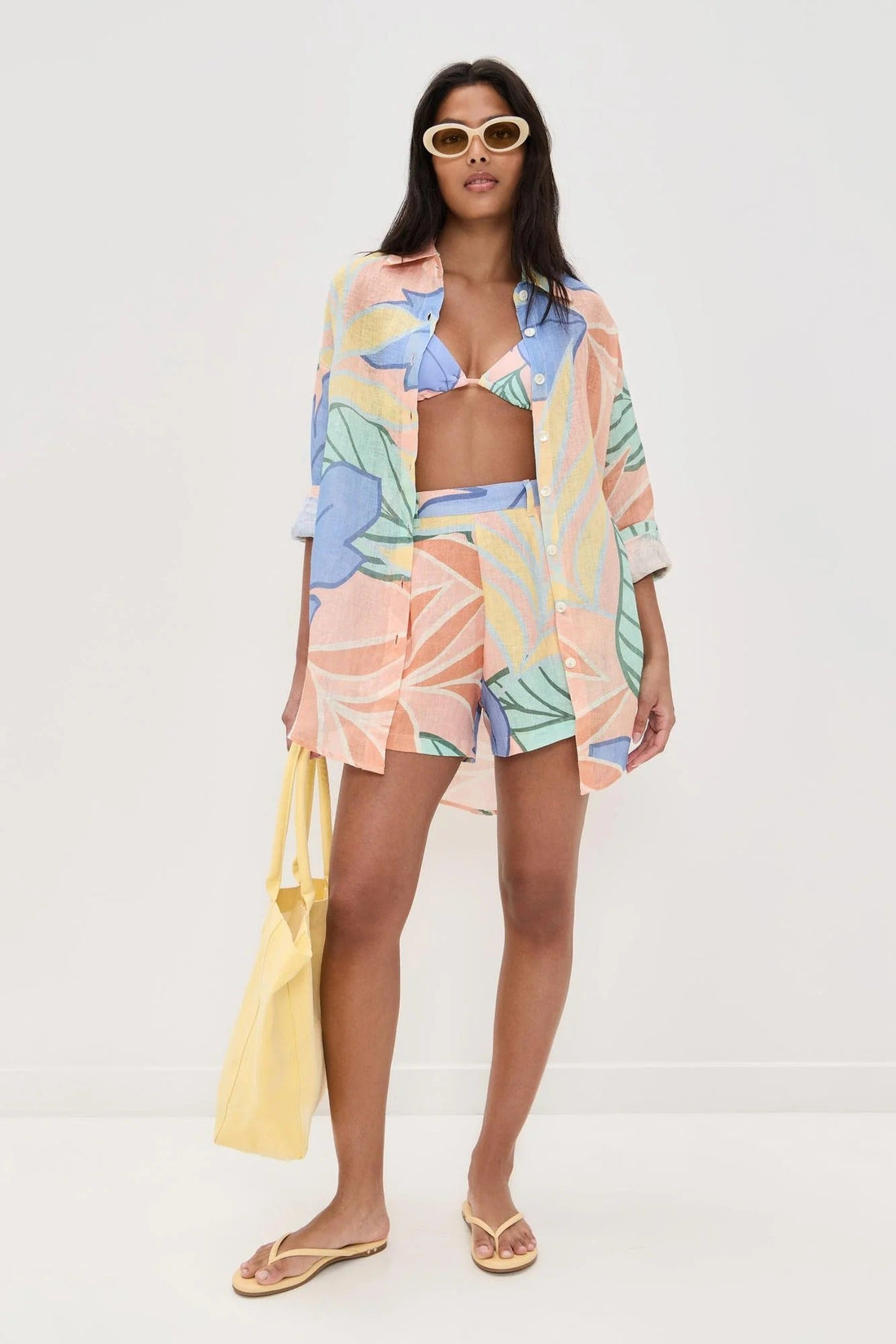 Zahara | Pastel Paradise Shirt & Shorts Set