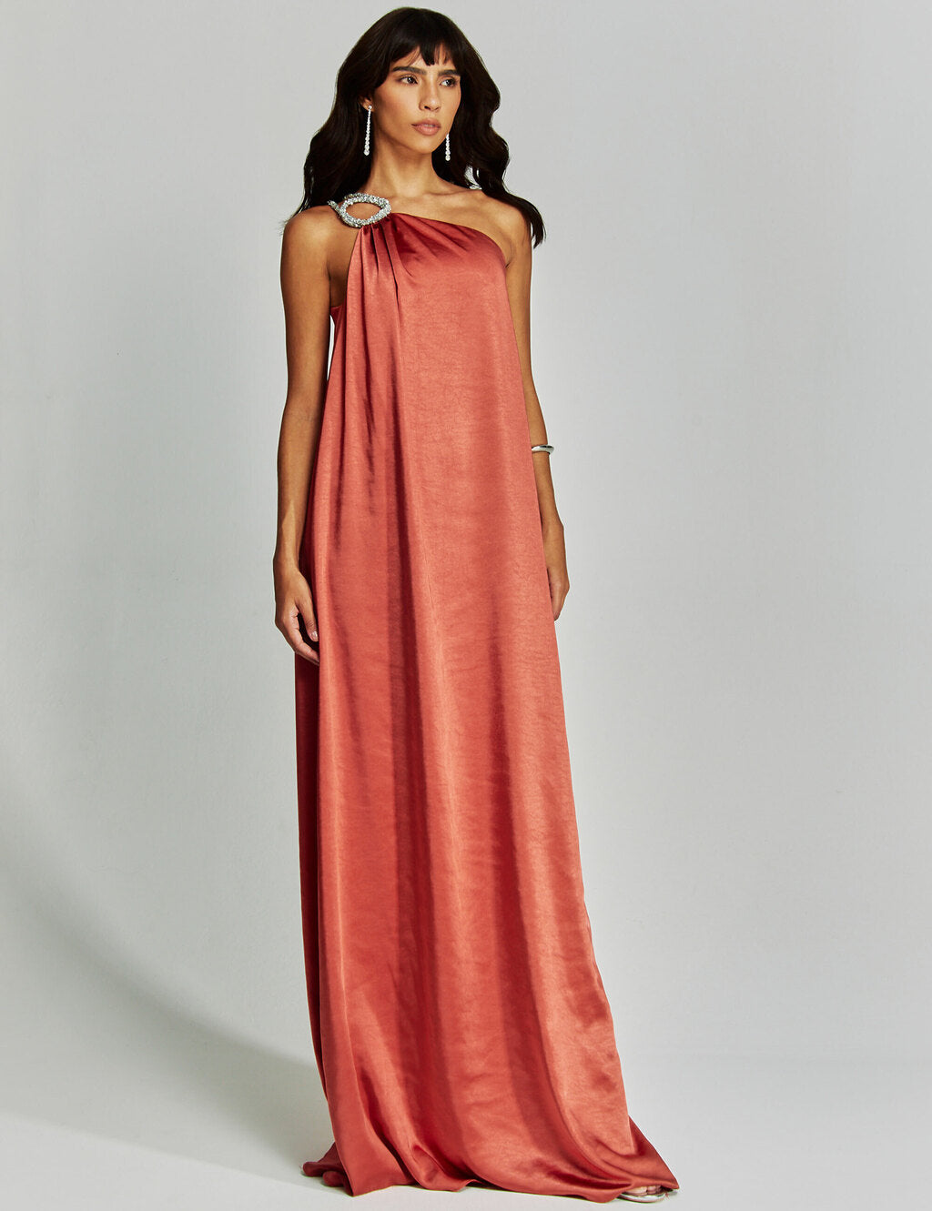 Althea | Satin One-Shoulder Maxi Dress