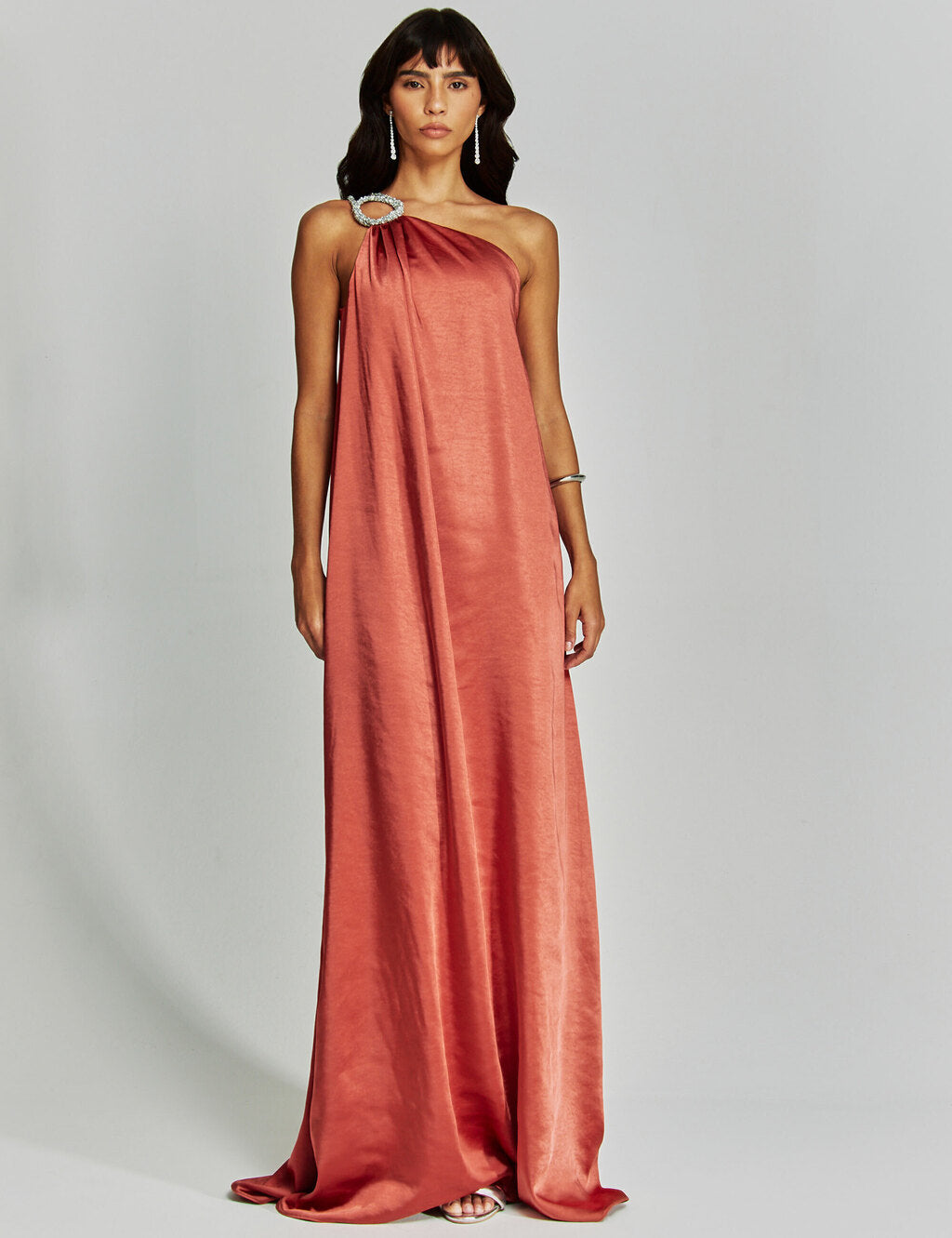 Althea | Satin One-Shoulder Maxi Dress