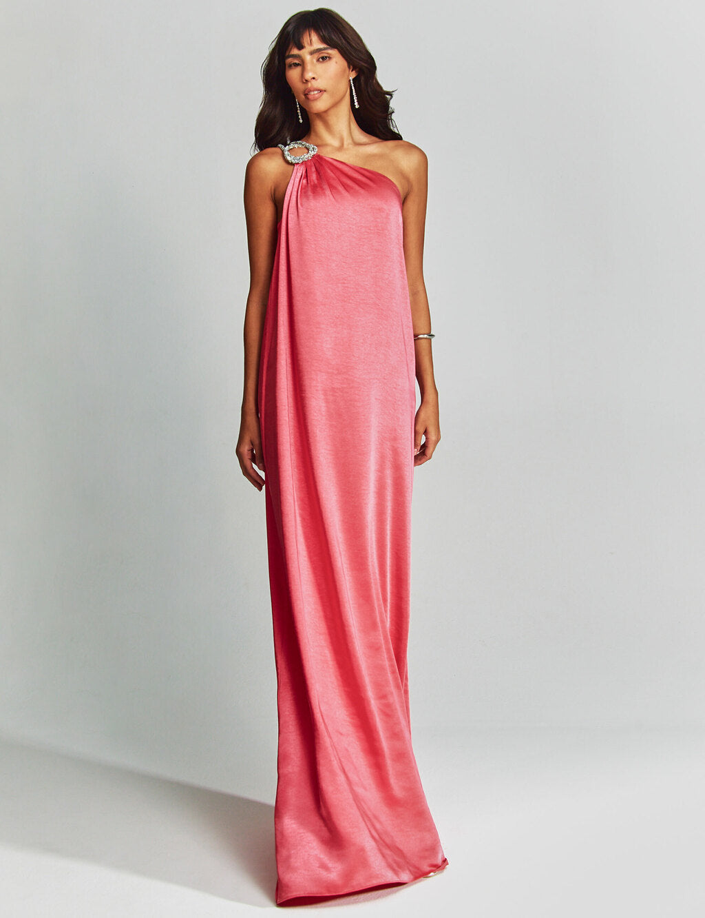 Althea | Satin One-Shoulder Maxi Dress