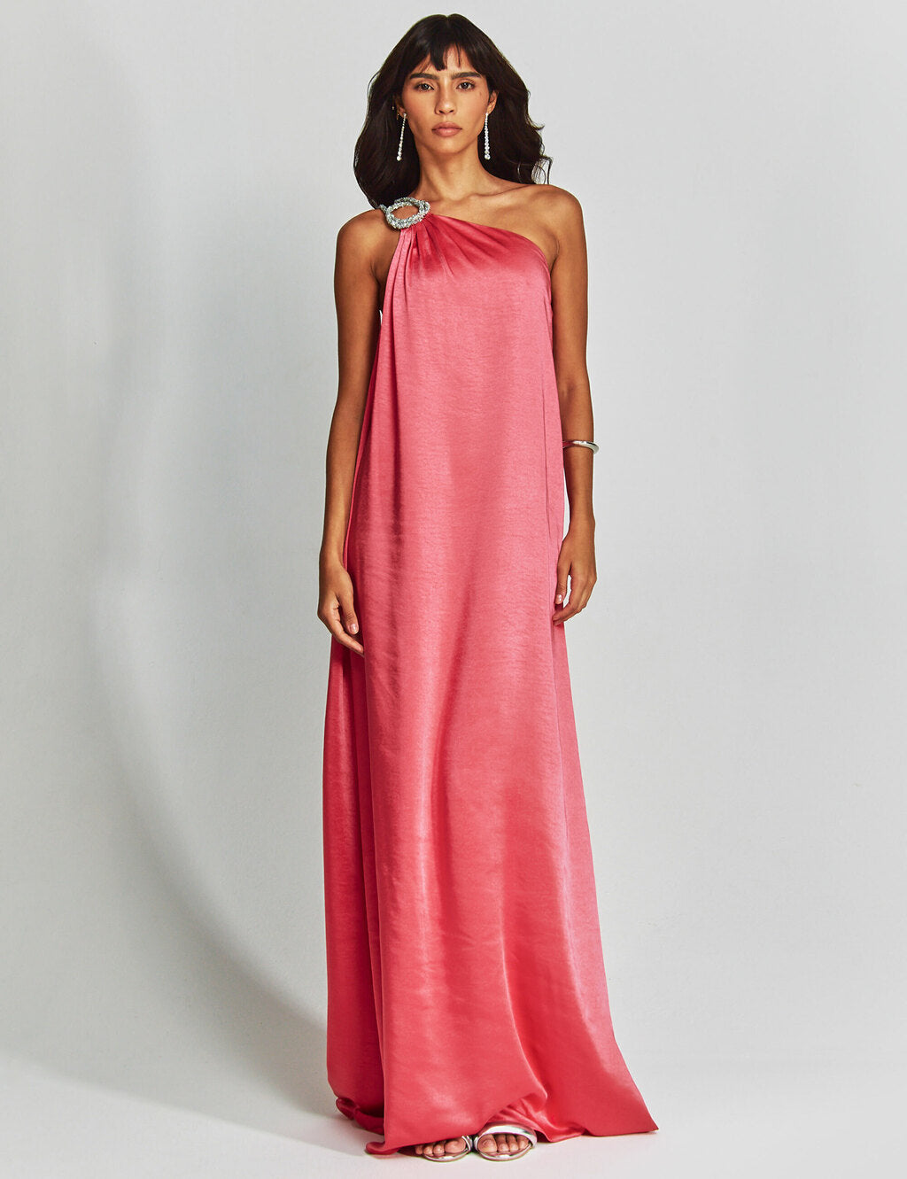 Althea | Satin One-Shoulder Maxi Dress