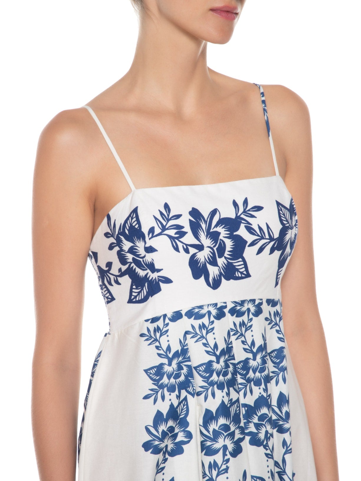 Zyra | Blue Blossom Print Midi Dress of