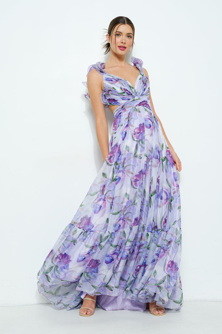 Lyanna | Garden Bloom Backless Maxi Dress