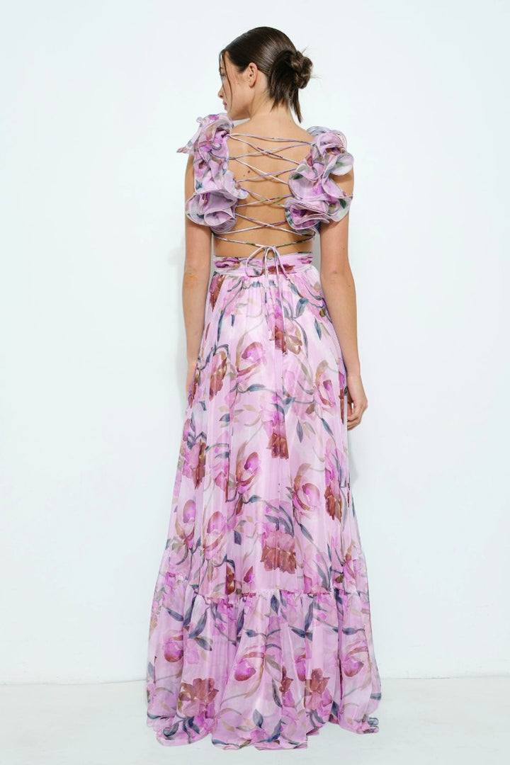 Lyanna | Garden Bloom Backless Maxi Dress
