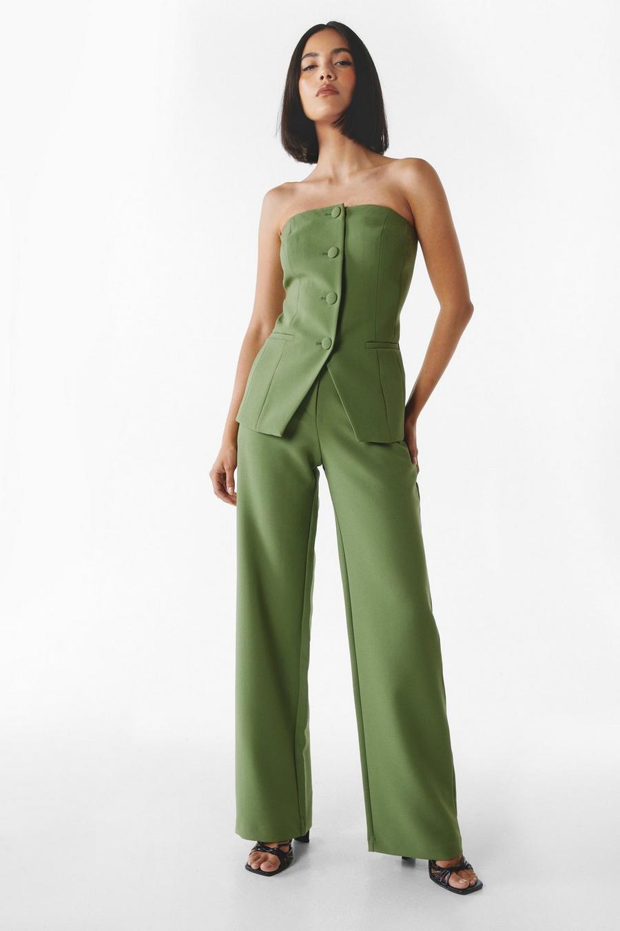 Mila | Chic Strapless Tailored Set