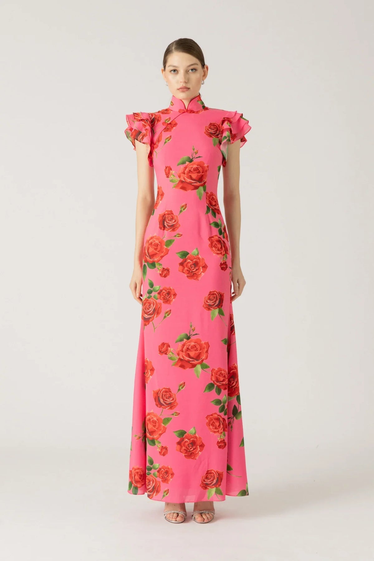 Ariana | Cheongsam Rose Elegance Maxi Dress