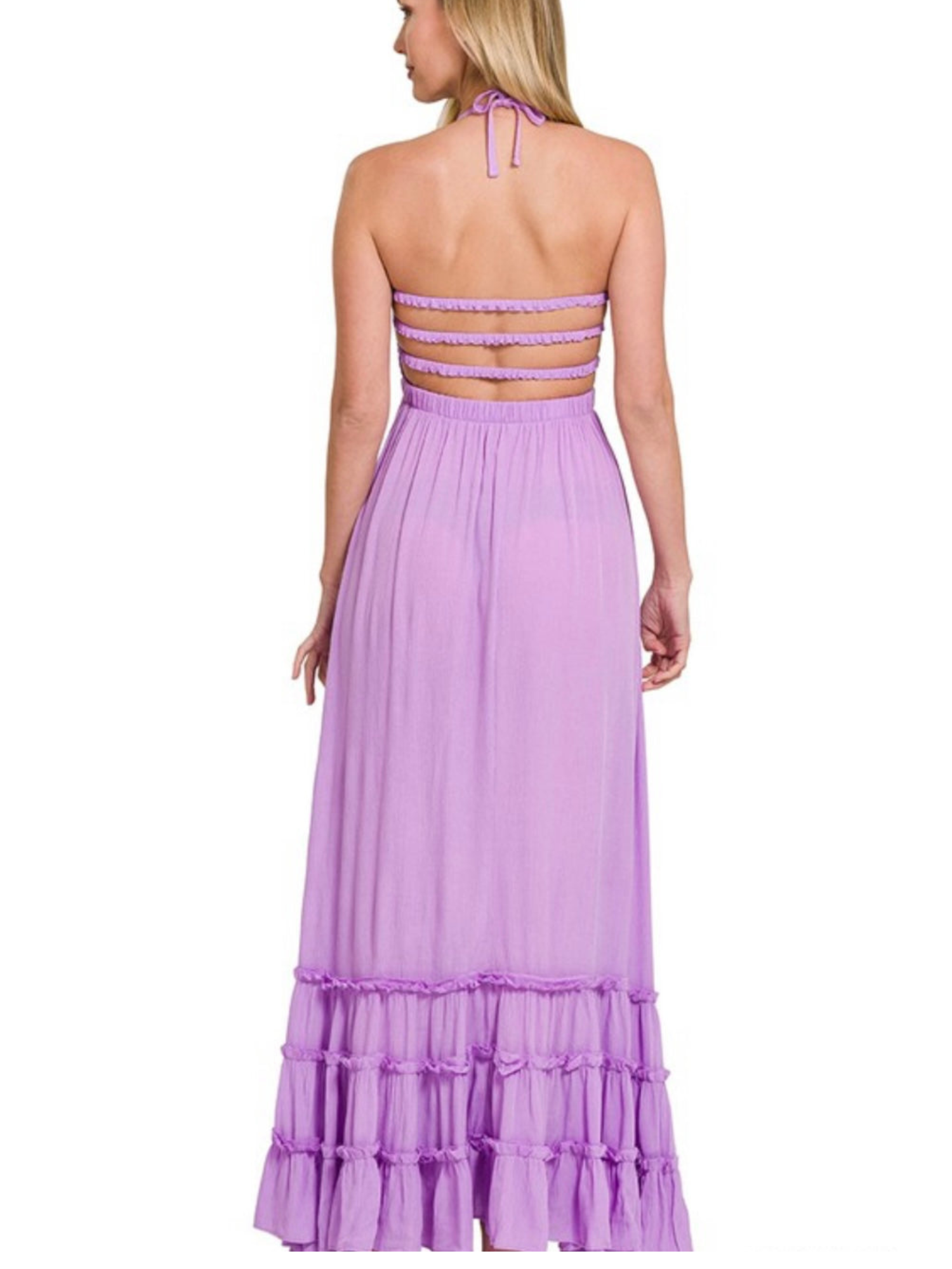 Zaria | Smocked Halter Maxi Dress