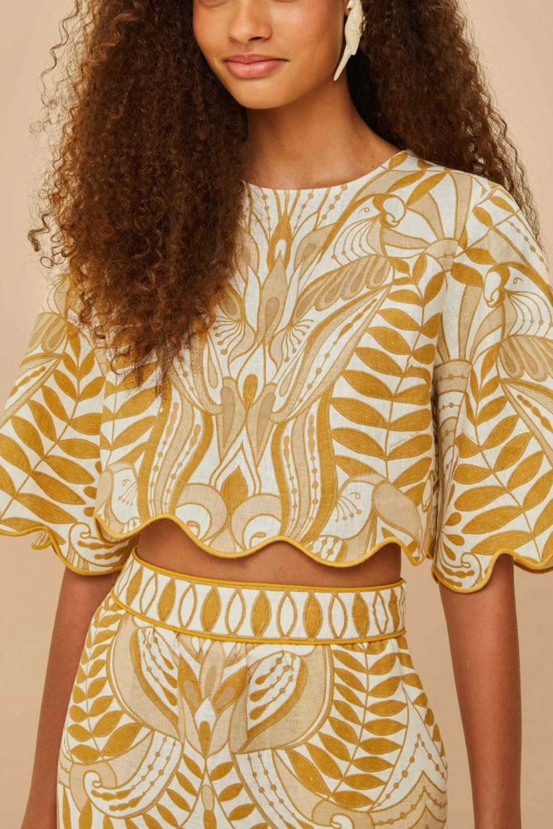 Ottilie | Bold Print Crop Top & Midi Skirt Set