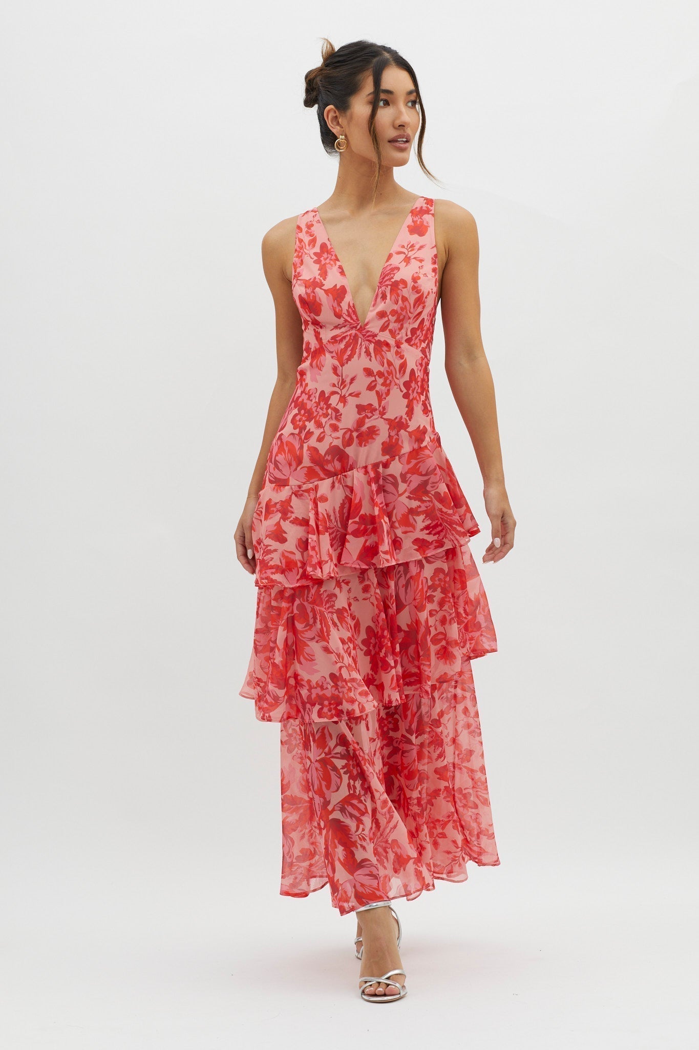Evita | Floral Ruffle Dress