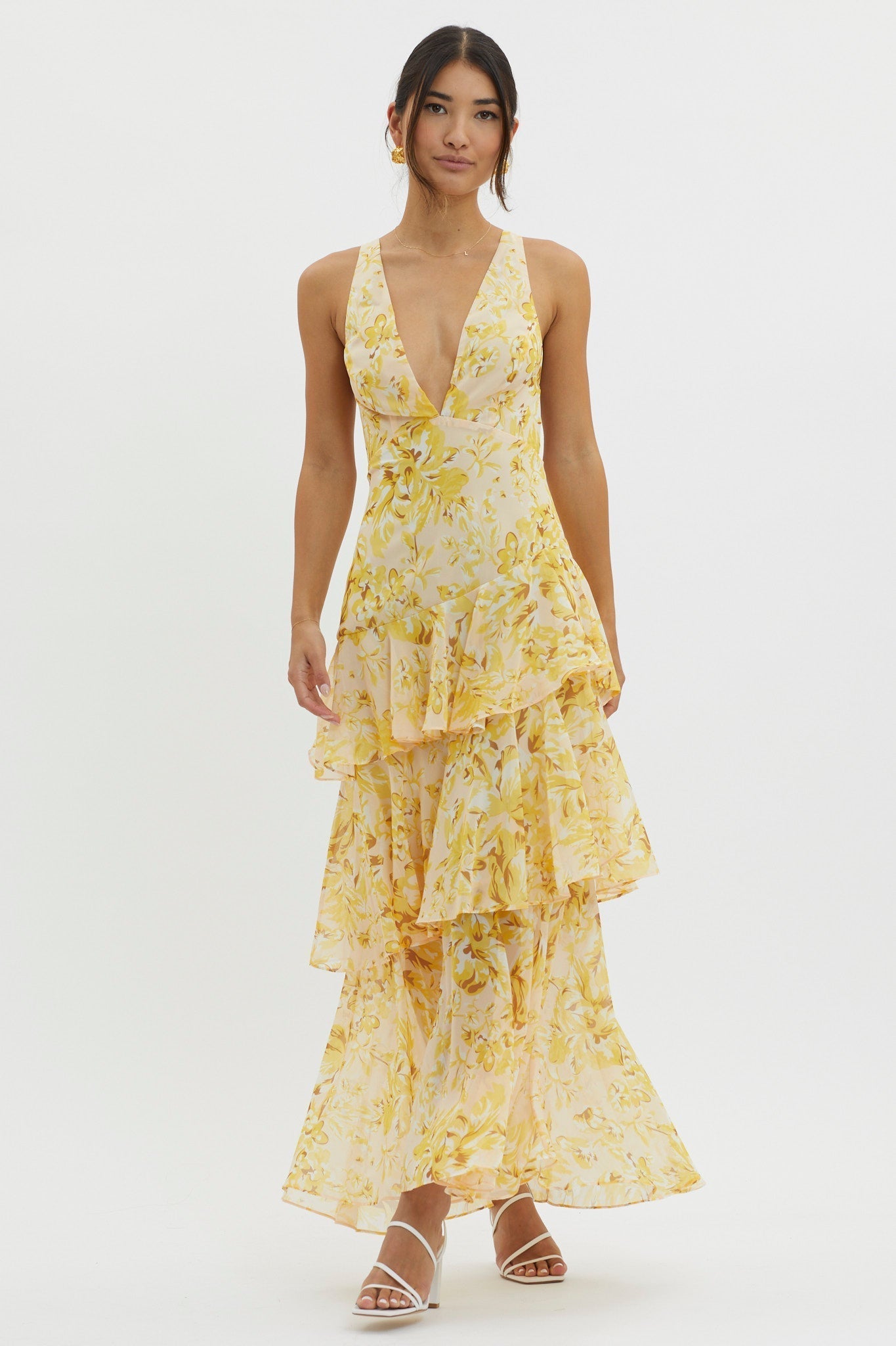 Evita | Floral Ruffle Dress