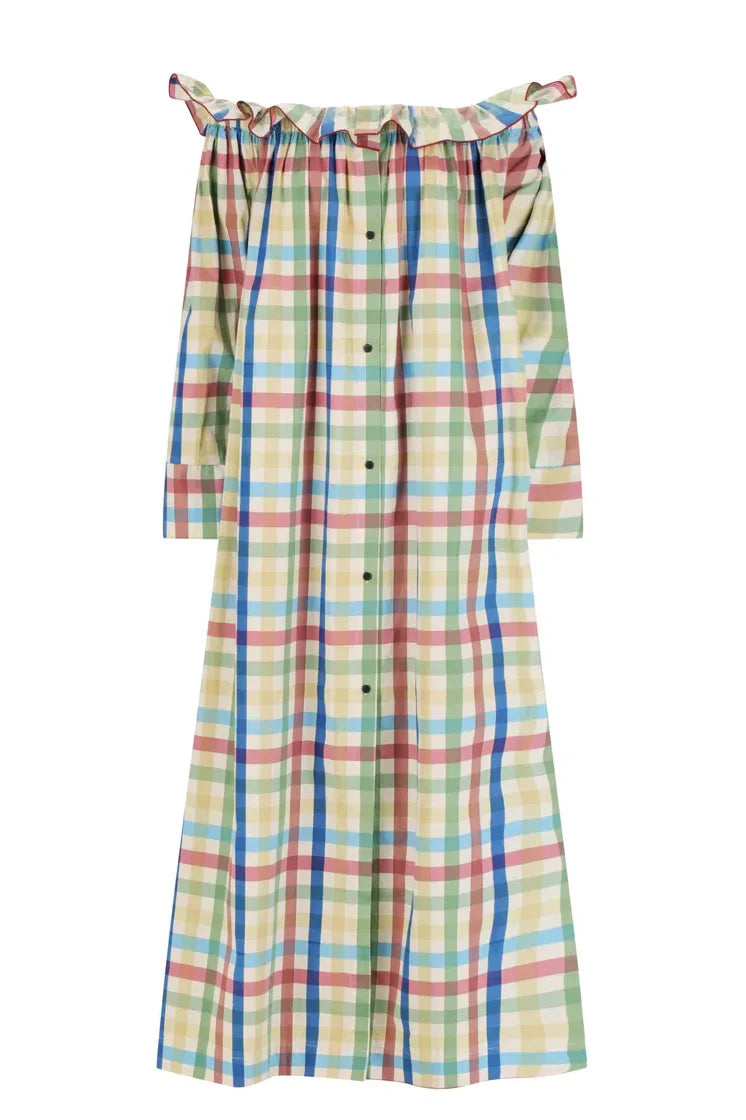 Sofia | Off-Shoulder Ruffle Maxi Dress