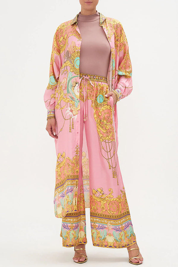 Valentina | Mermaid Motel Unique Print Shirt & Pants Set